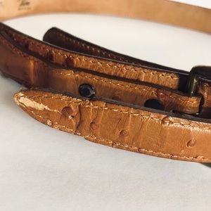 Tony Lama Accessories - Tony Lama Ostrich Leather Tan Western Belt Tony Lama Accessories - Tony Lama Ostrich Leather Tan Western Belt